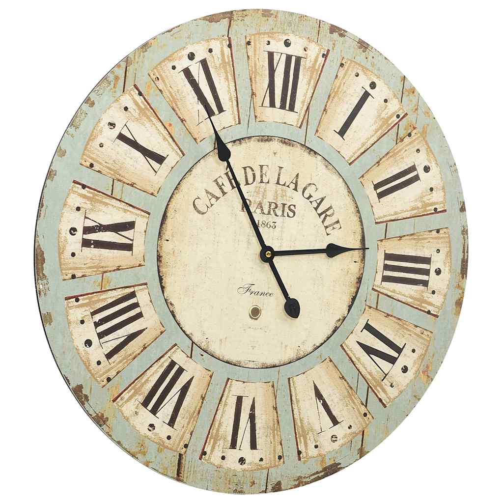 Zegar ściany vidaxl 60 cm MDF wielokolorowy