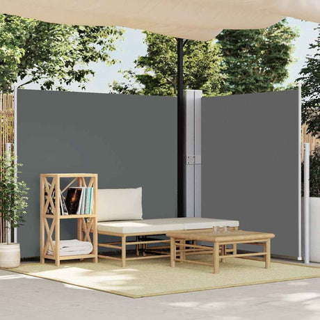 Vidaxl tuinscherm uittrekbaar 170x1200 cm antraciet