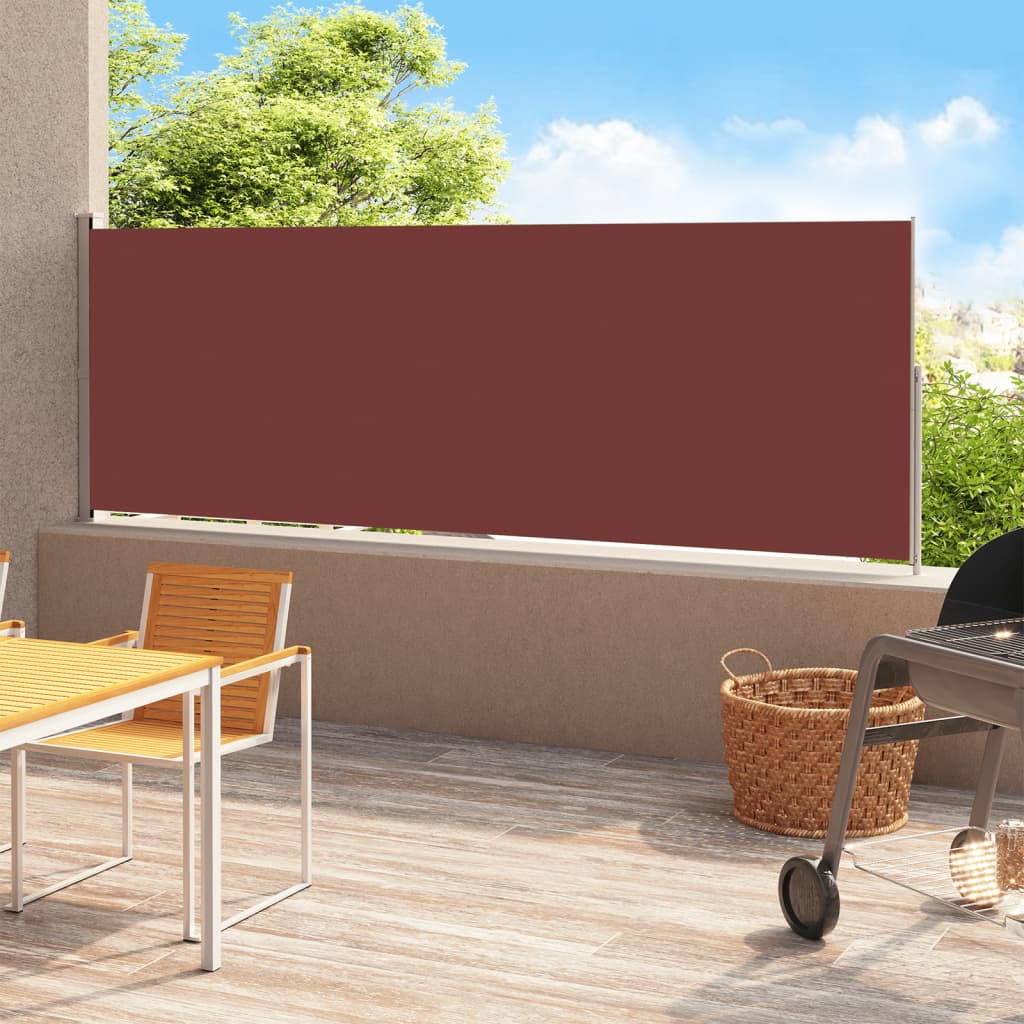 Vidaxl Garden Screen Extanble 200x500 cm brąz