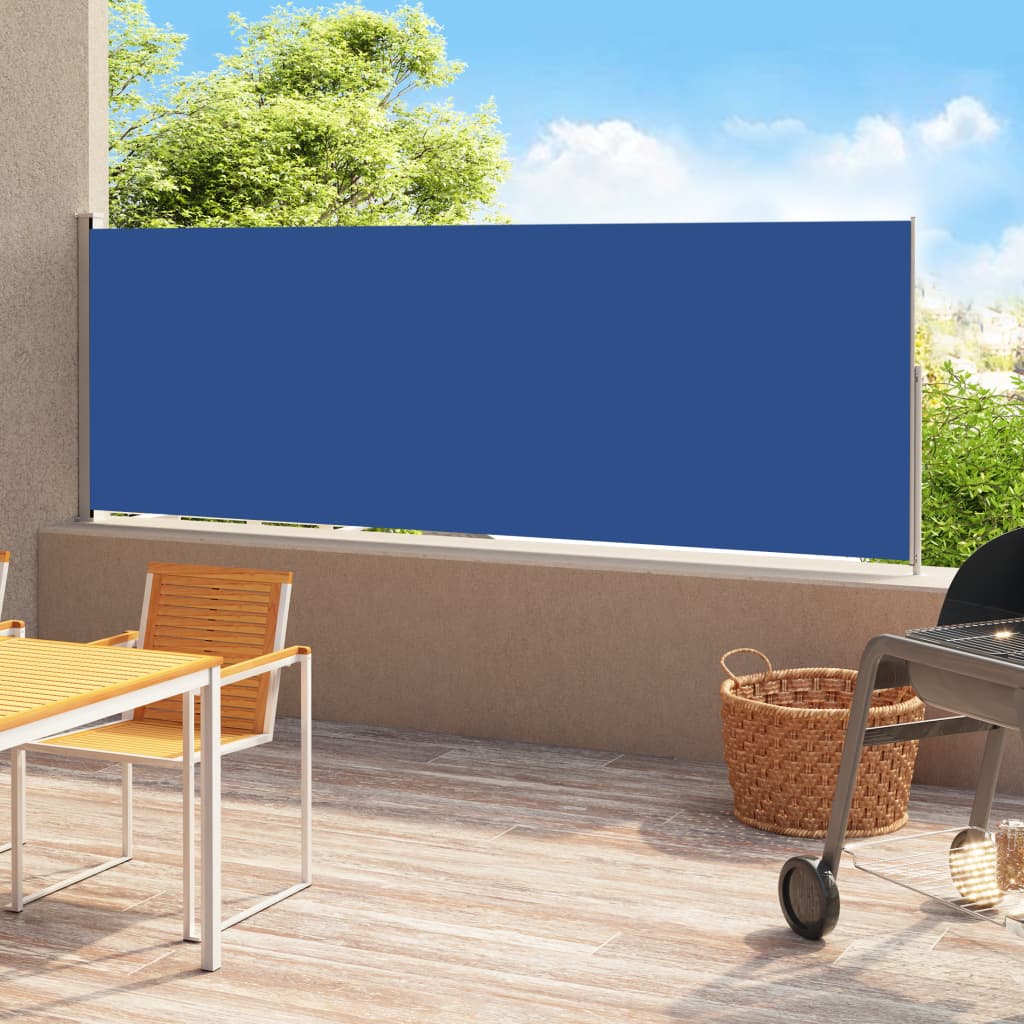 Vidaxl Garden Screen Wyciągnięty 200x500 cm niebieski