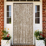 Vidaxl Fly Curtain 100x220 cm Chenille Beige and Brown