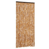 Vidaxl Fly Curtain 90x220 cm Chenille Ocher and White