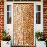 Vidaxl Fly Curtain 90x220 cm Chenille Ocher and White