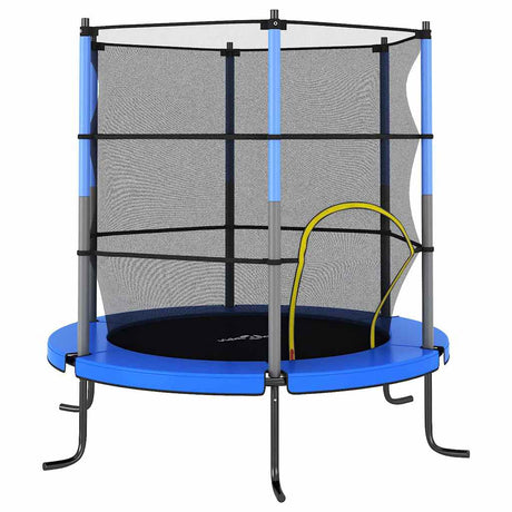 Trampolina vidaxl z siatką bezpieczeństwa około 140 x 160 cm niebieskiego
