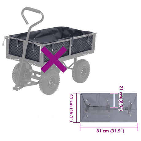 Vidaxl Podróż z 81x41x21 cm tkanina ciemnoszare