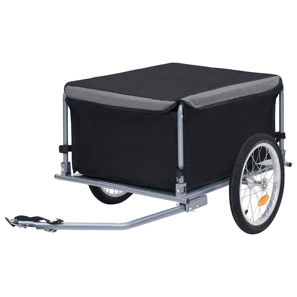 Przyczepka rowerowa VidaXL 65 kg czarno-szara