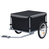 Przyczepka rowerowa VidaXL 65 kg czarno-szara