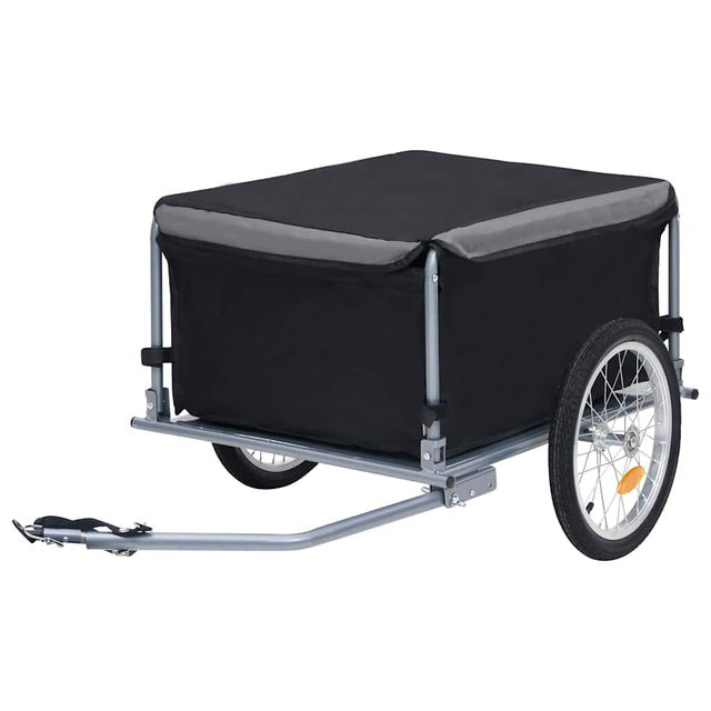 Przyczepka rowerowa VidaXL 65 kg czarno-szara