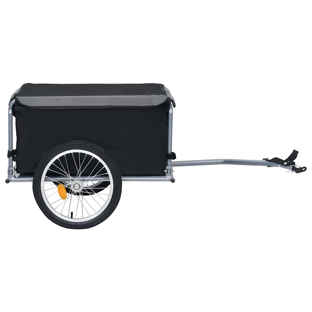 Przyczepka rowerowa VidaXL 65 kg czarno-szara