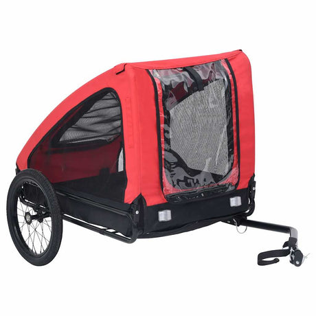 Vidaxl Dog Bike Trailer Red and Black