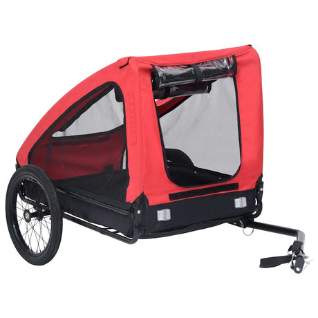 Vidaxl Dog Bike Trailer Red and Black