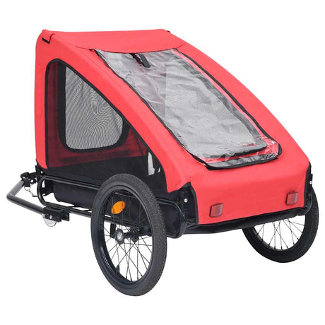 Vidaxl Dog Bike Trailer Red and Black