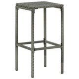 Vidaxl barkrukken 6 st met kussens poly rattan grijs