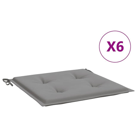 VIDAXL GARDE FAIN CUSHIONE 6 PCS 40X40X4 CM Oxford Fabric Grey