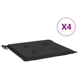 Vidaxl Garden Frea Poduszki 4 St 50x50x4 cm Oxford Fabric Black