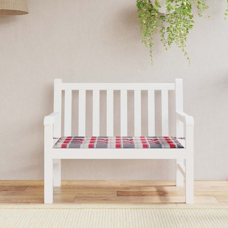 Vidaxl Garden Bench Poduszka 120x50x3 Cm Oxford Fabric Diamond Wzór czerwony