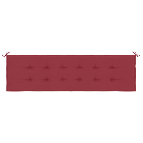 Vidaxl Garden Bench Poduszka 180x50x3 Cm Oxford Fabric Wine Red