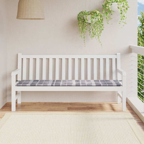 Vidaxl Garden Bench Poduszka 180x50x4 cm Oxford Fabric Diamond Wzór szary