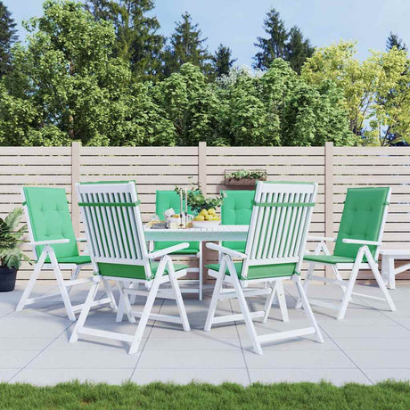 Vidaxl Garden Frea Poduszki 6 ST High Back 120x50x3 cm tkanin zielony