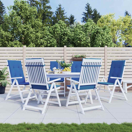 Vidaxl Garden Frea Poduszki 6 ST High Back 120x50x3 cm materiał królewski niebieski