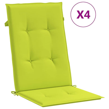 Vidaxl Garden Frea Poduszki 6 ST High Back 120x50x3 cm tkanin przezroczysty zielony