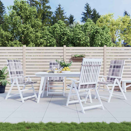 Vidaxl Garden krzesło Poduszki 4 szt. 120x50x3 cm tkaniny diamentowy wzór szary