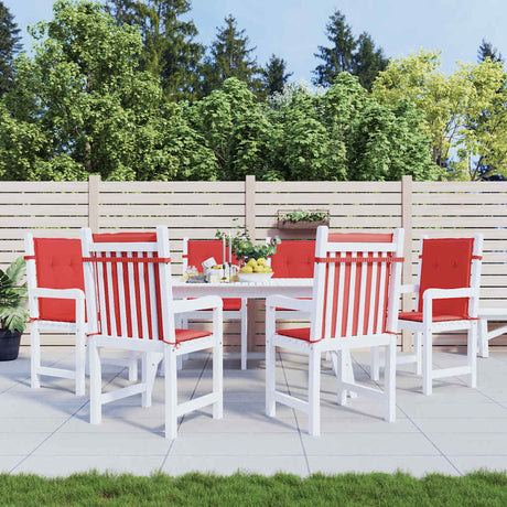 Vidaxl Garden Frea Poduszki 6 szt. 100x50x3 cm Oxford Tkanina czerwona