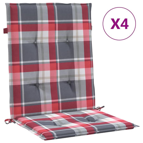 Vidaxl Garden Frea Poduszki 4 szt. 100x50x3 cm Oxford Fabric Diamond Wzór czerwony