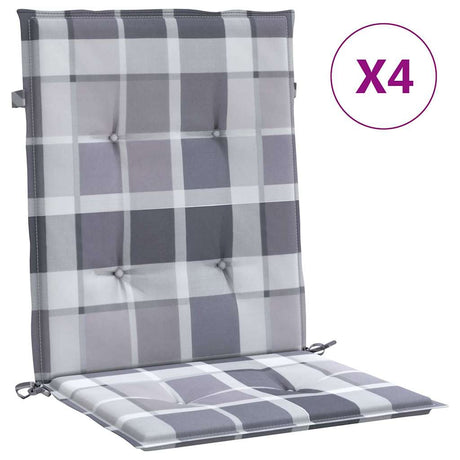 Vidaxl Garden Frea Poduszki 4 szt. 100x50x3 cm Oxford Fabric Diamond Wzór szary