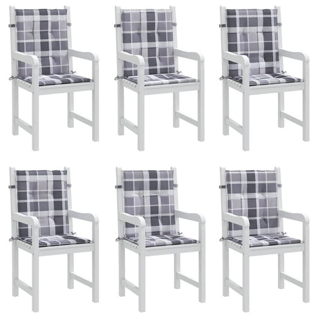 Vidaxl Garden krzesło poduszki 6 szt. 100x50x3 cm Oxford Fabric Diamond Wzór szary