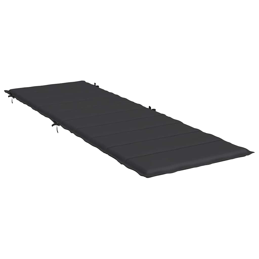 Vidaxl leunger poduszka 186x58x4 cm Oxford Fabric Black