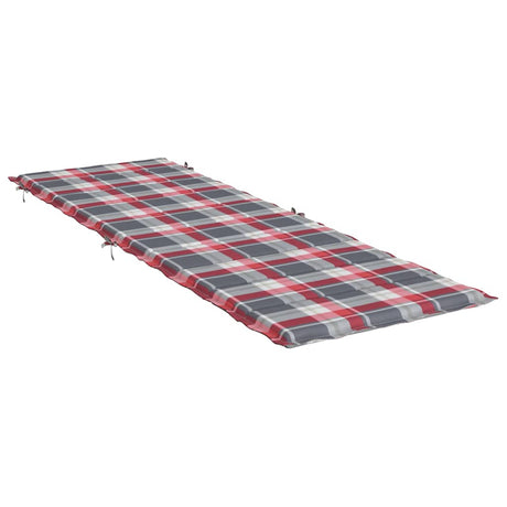 VIDAXL LOUNGER CUSHION 186X58X4 CM Oxford Fabric Diamond Wzór czerwony