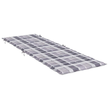 VIDAXL LOUNGER CUSHION 186X58X4 CM Oxford Fabric Diamond Wzór szary