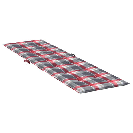 Vidaxl patio krzesło poduszki Wzór okien (75+105) x50x4 cm czerwony