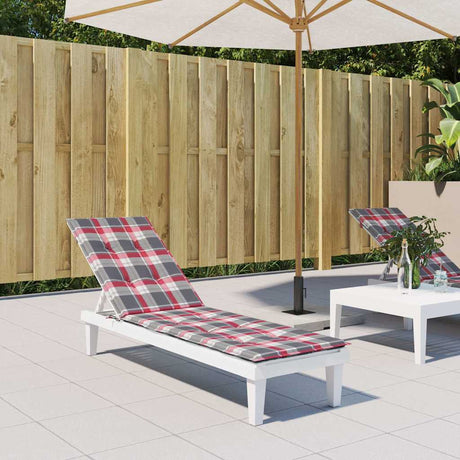 Vidaxl patio krzesło poduszki Wzór okien (75+105) x50x4 cm czerwony
