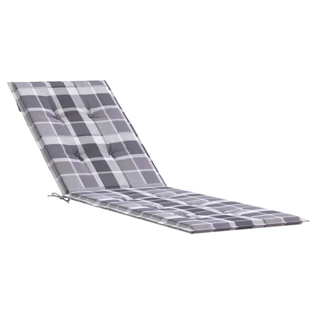 Vidaxl patio krzesło poduszki Wzór okien (75+105) x50x4 cm szary