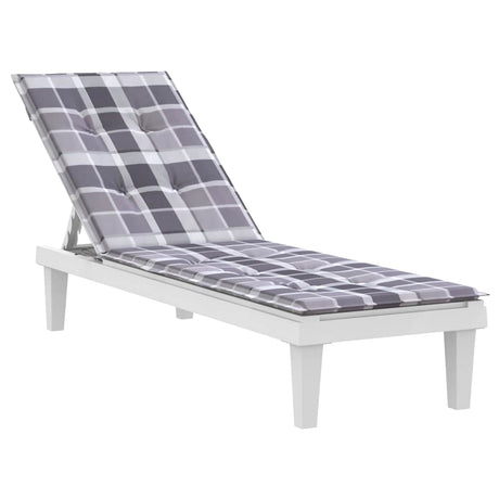 Vidaxl patio krzesło poduszki Wzór okien (75+105) x50x4 cm szary