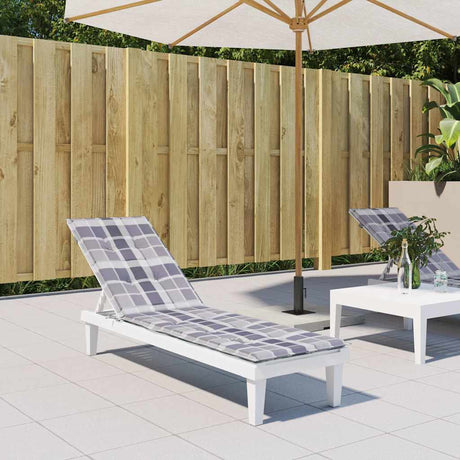 Vidaxl patio krzesło poduszki Wzór okien (75+105) x50x4 cm szary