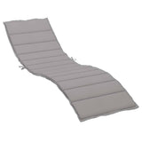 VIDAXL LOUNGER CUSHION 200x50x3 CM Oxford Fabric Grey