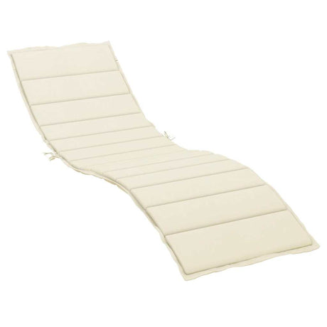 VIDAXL LOUNGER CUSHION 200x50x3CM Oxford Fabric Cream -Colored