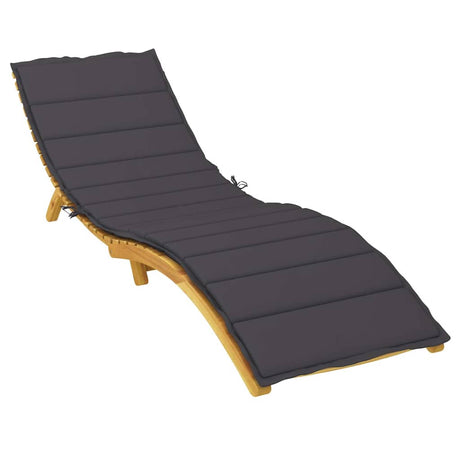 VIDAXL LOUNGER CUSHION 200x50x3 CM Oxford Tkanina Czarna