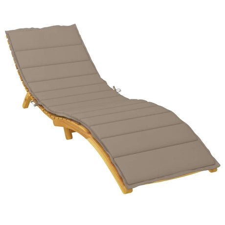 VIDAXL LOUNGER CUSHION 200x50x3 CM Oxford Fabric Taupe