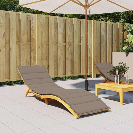 VIDAXL LOUNGER CUSHION 200x50x3 CM Oxford Fabric Taupe