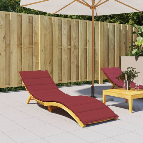 VIDAXL LOUNGER CUSHION 200x50x3 CM Oxford Fabric Wine Red