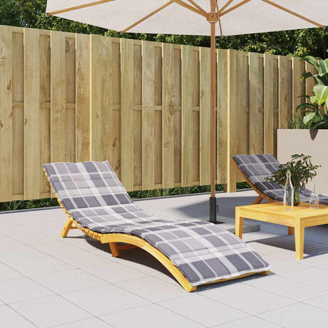 VIDAXL LOUNGER RUSHION 200x50x3 CM Oxford Fabric Diamond Wzór szary
