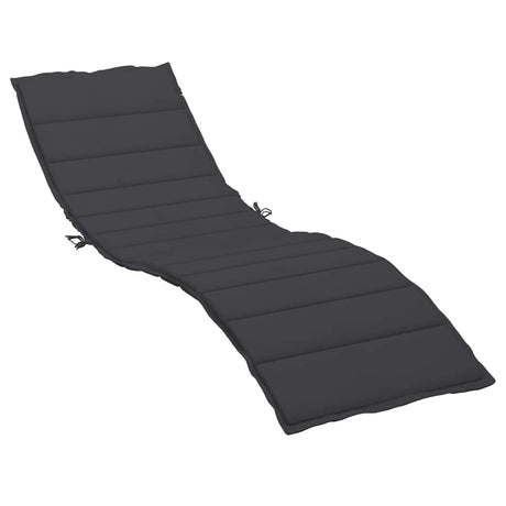 VIDAXL LOUNGER CUSHION 200x60x3 CM Oxford Fabric Black