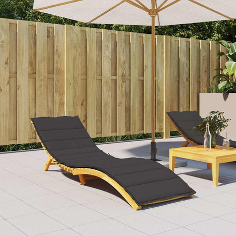 VIDAXL LOUNGER CUSHION 200x60x3 CM Oxford Fabric Black