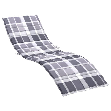 Poduszka na leżak Vidaxx 200x60x3 cm tkanina oxford w romby, szara