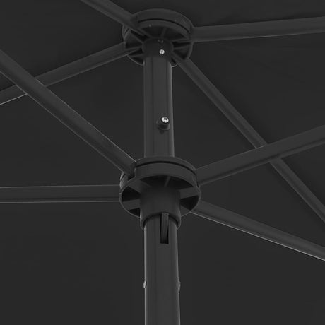 Vidaxl Strandparasol 180x120 cm czarny