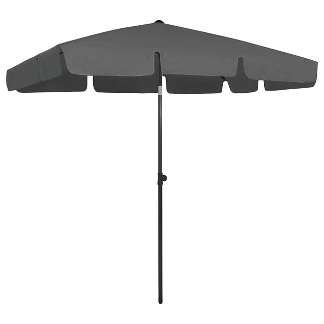 Vidaxl Strandparasol 200x125 cm antracytowy